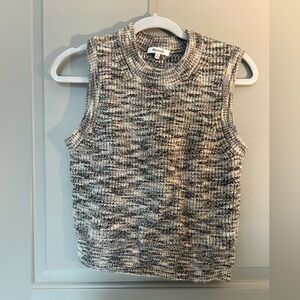 Madewell Black and White Knit Tank Top